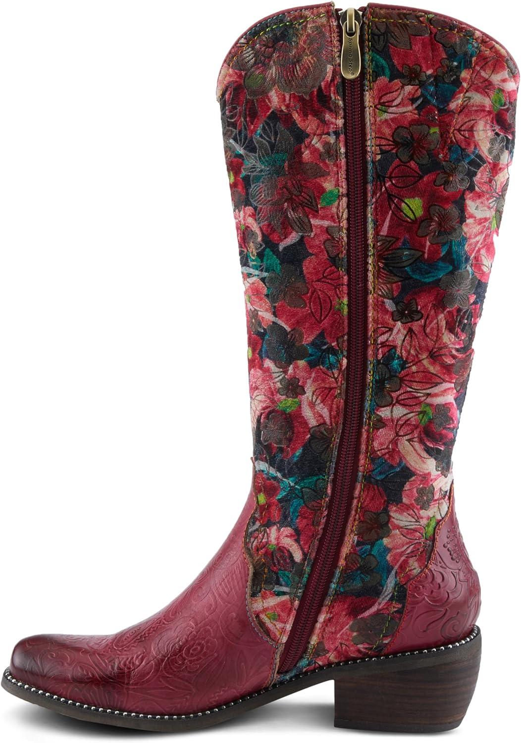 image:imageSpring Step LArtiste Womens Rodeo Queenviv Knee High BootRed Multi