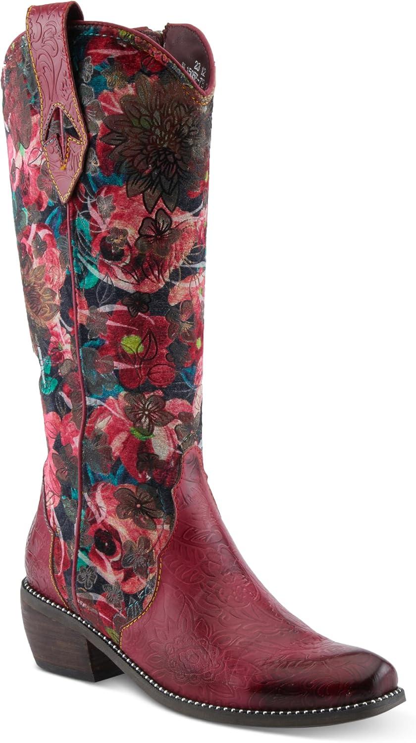 image:imageSpring Step LArtiste Womens Rodeo Queenviv Knee High BootRed Multi