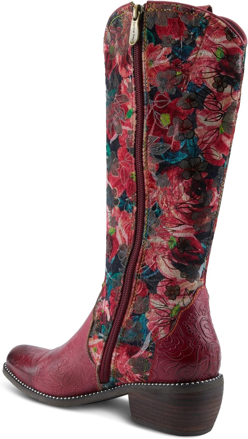 image:imageSpring Step LArtiste Womens Rodeo Queenviv Knee High BootRed Multi