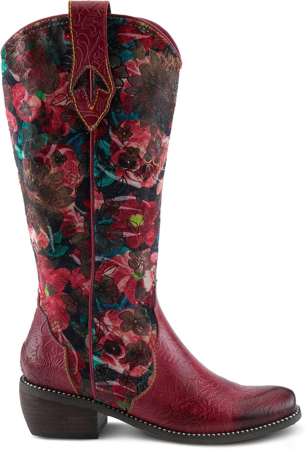 image:imageSpring Step LArtiste Womens Rodeo Queenviv Knee High BootRed Multi
