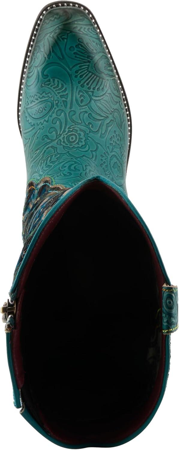 image:imageSpring Step LArtiste Womens Rodeo Queenviv Knee High BootTurquoise Multi