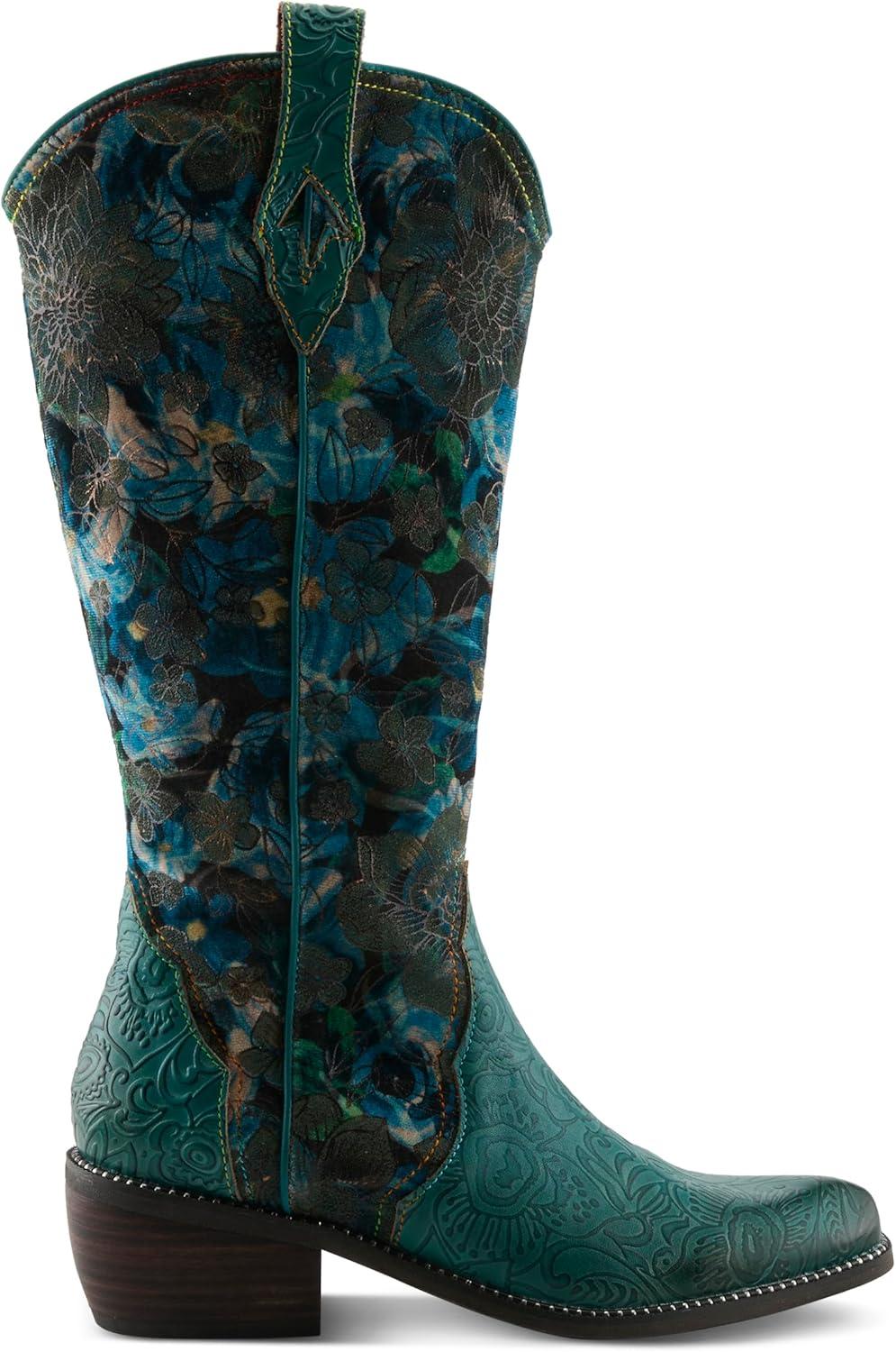 image:imageSpring Step LArtiste Womens Rodeo Queenviv Knee High BootTurquoise Multi