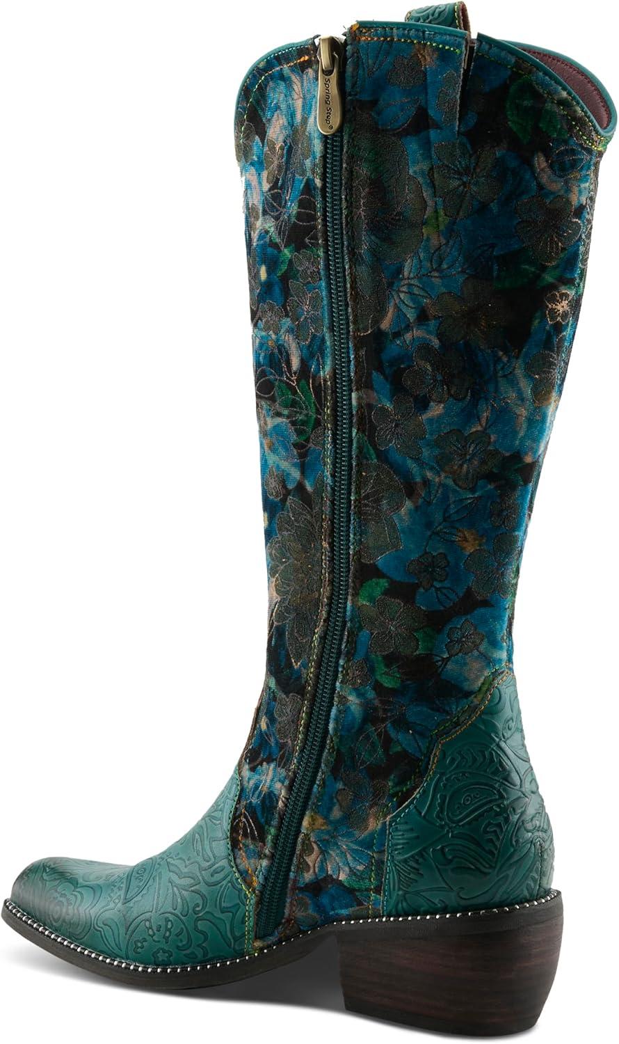 image:imageSpring Step LArtiste Womens Rodeo Queenviv Knee High BootTurquoise Multi