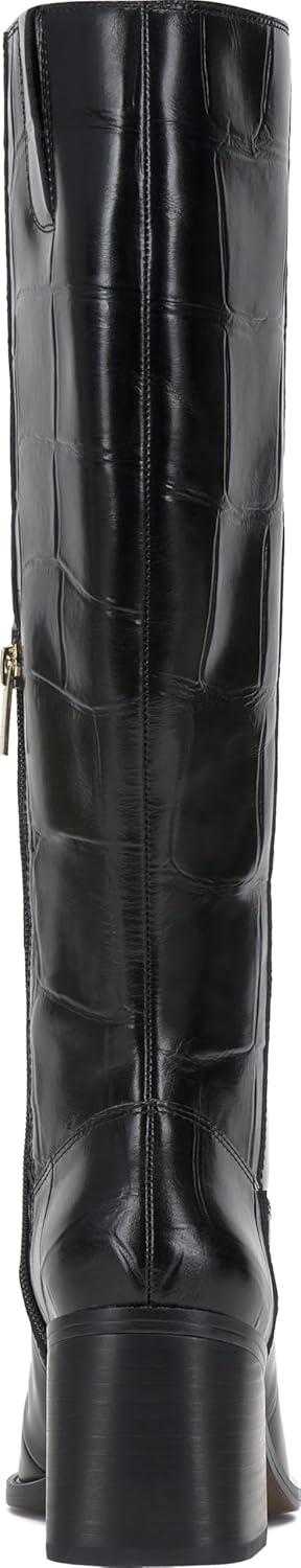 image:imageVince Camuto Womens Sangeti Stacked Heel Knee High Boot FashionBlack Croco Leather