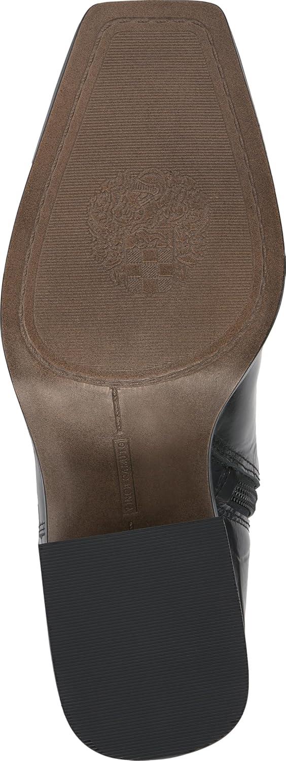 image:imageVince Camuto Womens Sangeti Stacked Heel Knee High Boot FashionBlack Croco Leather