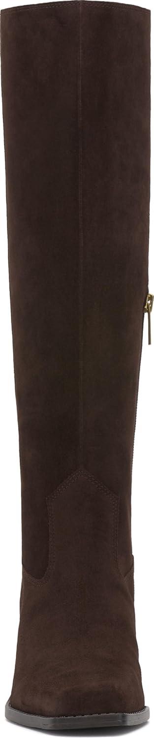 image:imageVince Camuto Womens Sangeti Stacked Heel Knee High Boot FashionBrownie Suede