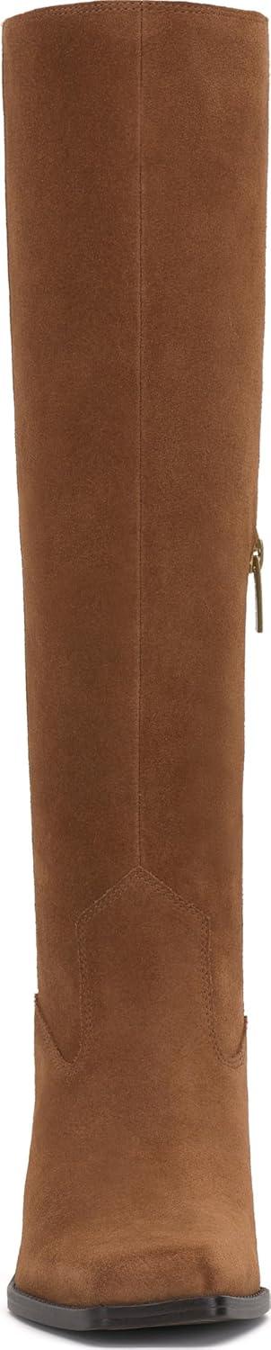 image:imageVince Camuto Womens Sangeti Stacked Heel Knee High Boot FashionBurnt Sugar Suede