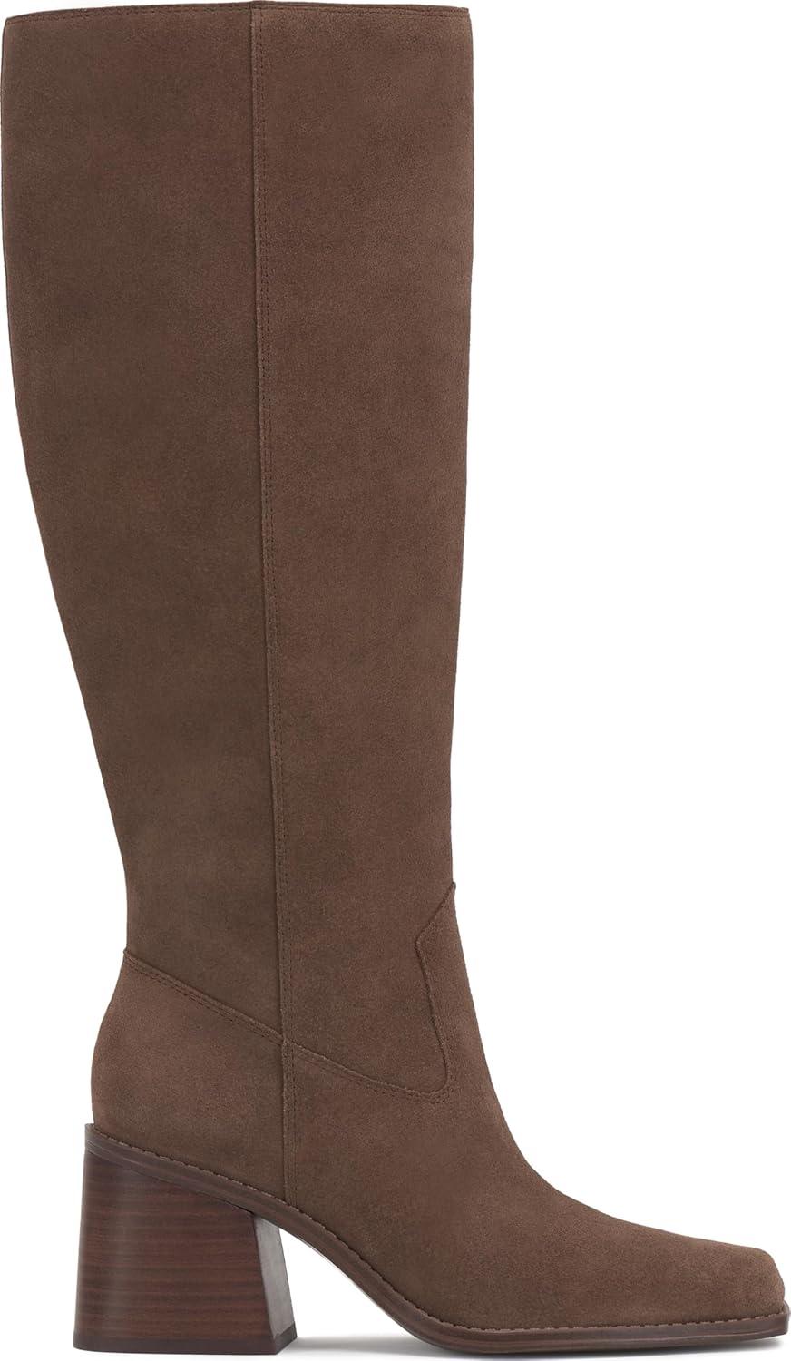 image:imageVince Camuto Womens Sangeti Stacked Heel Knee High Boot FashionToasted Taupe Suede