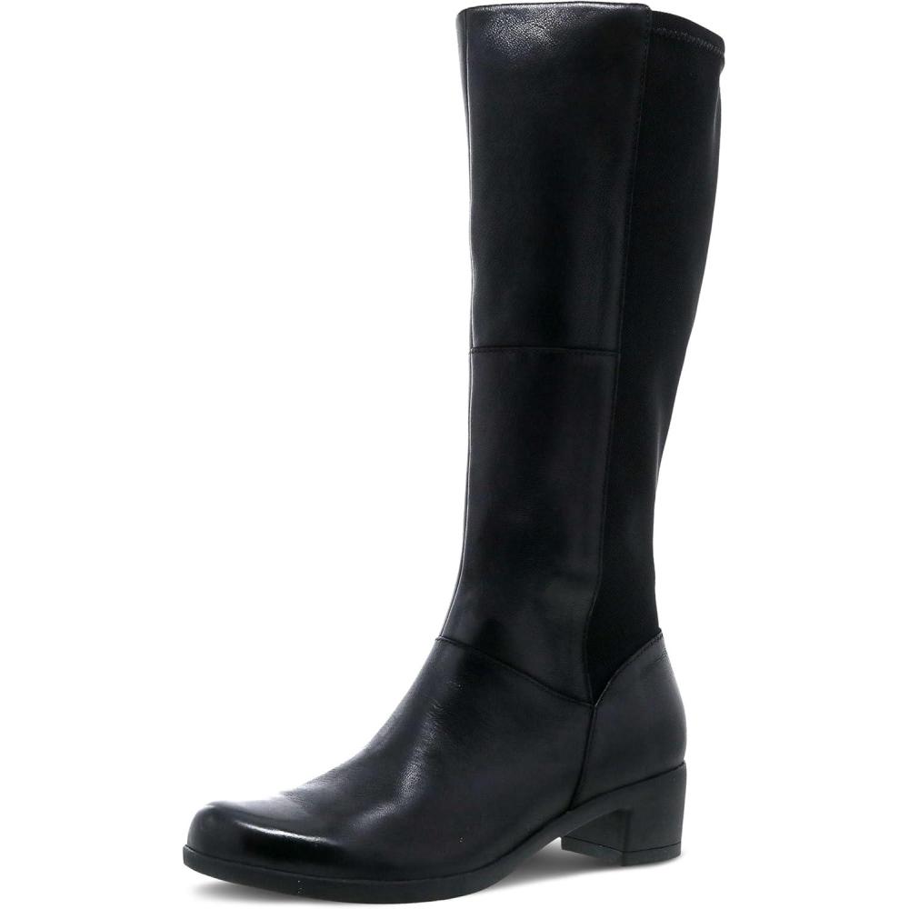 image:imageDansko Celestine Super Stylish Tall Shaft Boot Premium Leather and Rubber Outsole for LongLasting Wear Natural Arch and Memory Foam Footbed for Added SupportBlack