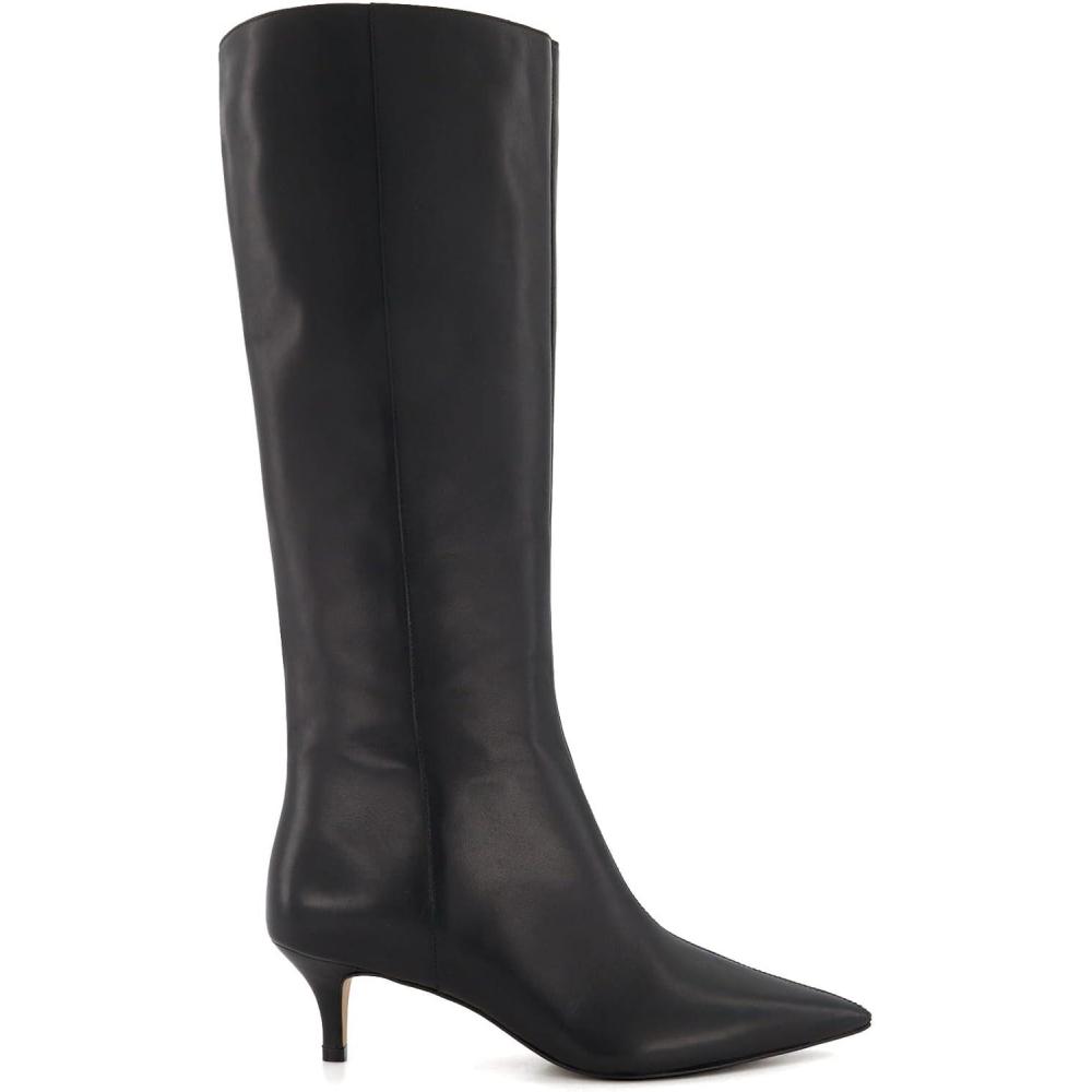 image:imageDune London Womens Smooth Knee High BootBlack Leather