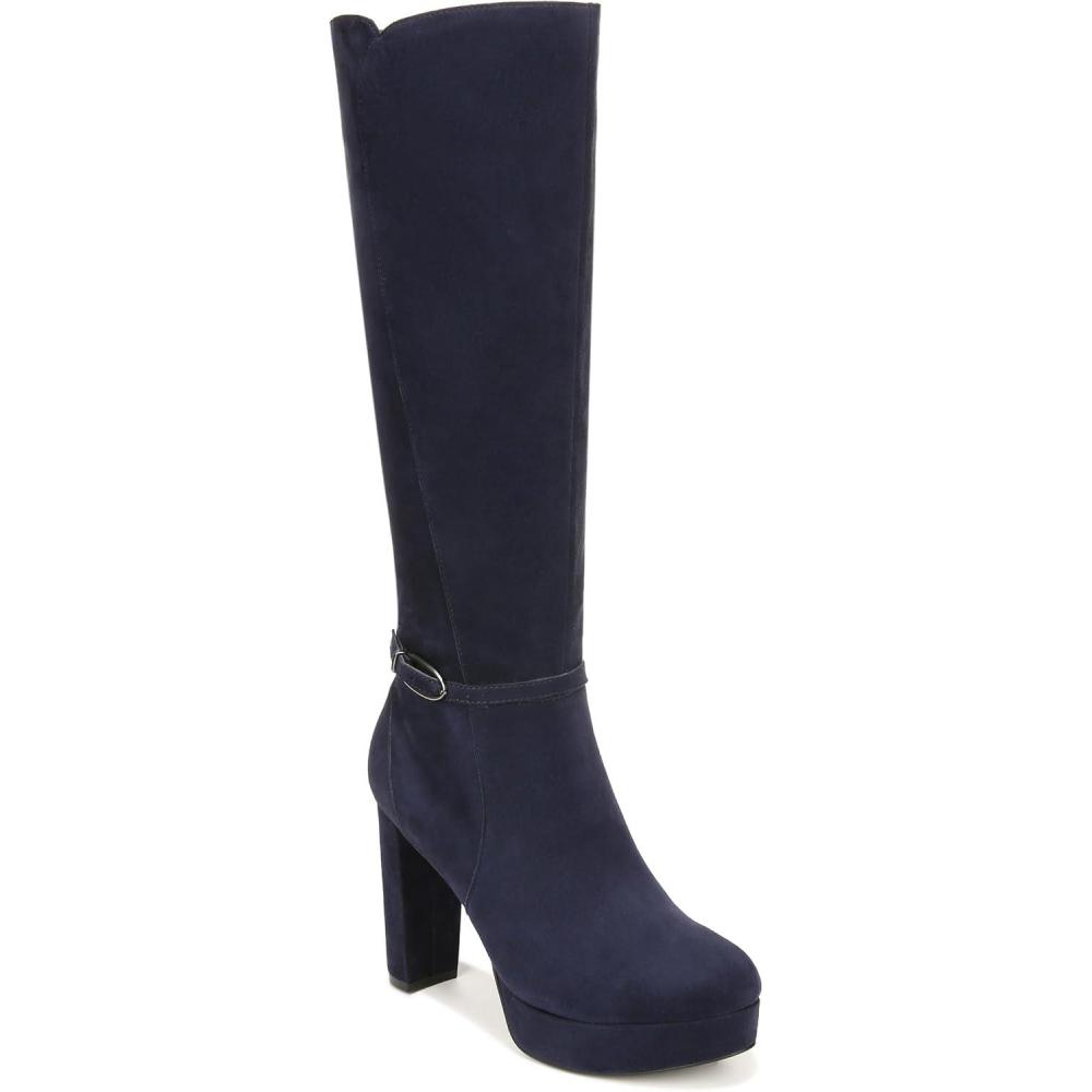 image:imageNaturalizer Womens Fenna Platform Tall Dress Boot Knee HighFrench Navy Blue Suede