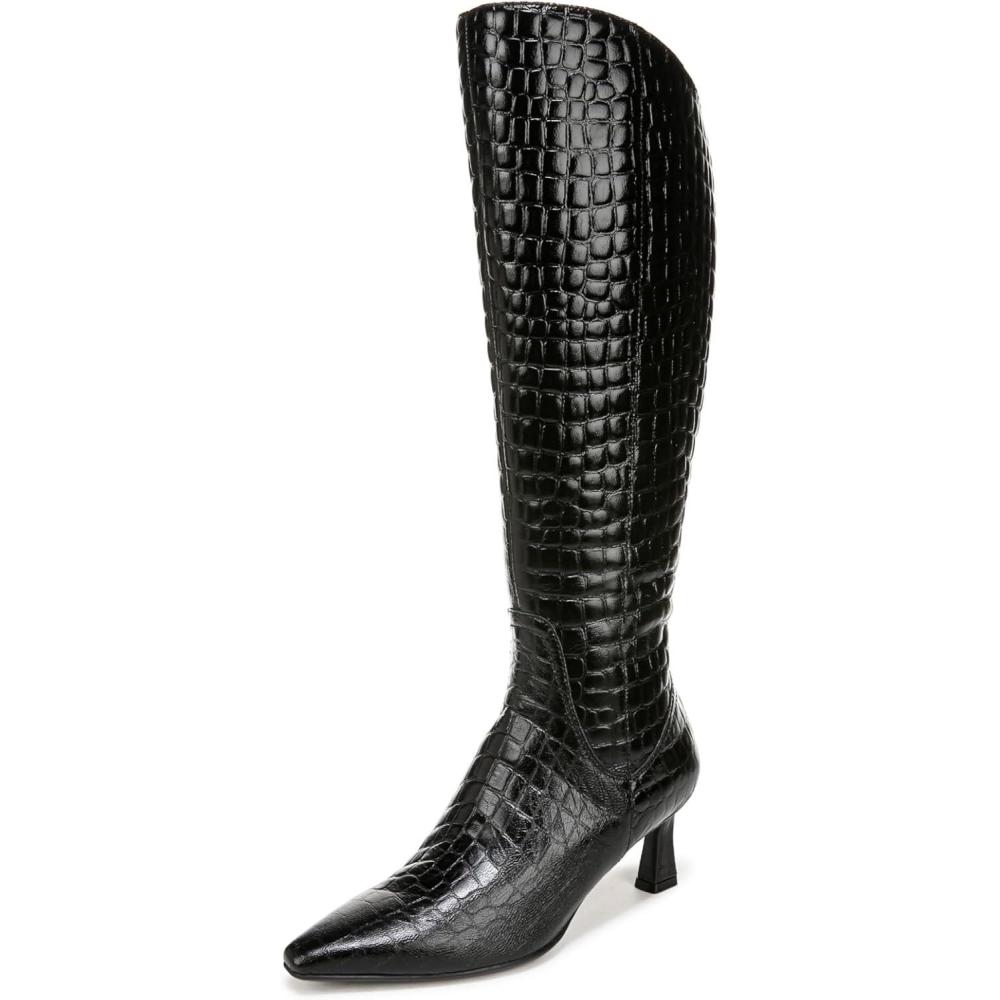 image:imageNaturalizer womens Deesha Pointed Toe Tall BootBlack Croco Narrow Calf