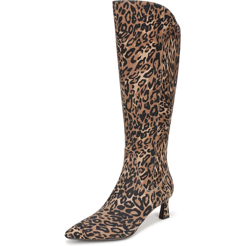 image:imageNaturalizer womens Deesha Pointed Toe Tall BootDark Brown Leopard Suede