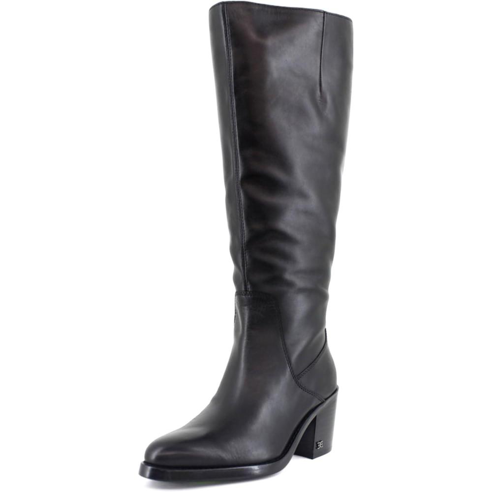 image:imageSam Edelman Womens SoyerBlack Leather Wide Calf