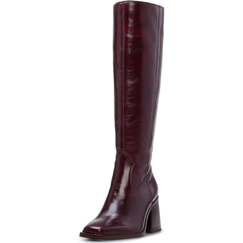 image:imageVince Camuto Womens Sangeti Stacked Heel Knee High Boot FashionDark Mahogany