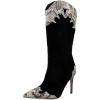 Black Multi Suede