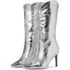 Silver Distressed Leather