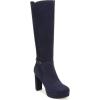 French Navy Blue Suede