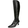 Black Croco Narrow Calf