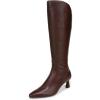 Chocolate Brown Leather Narrow Calf