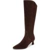 Mahogany Brown Suede Narrow Calf