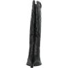 Black Leather Wide Calf