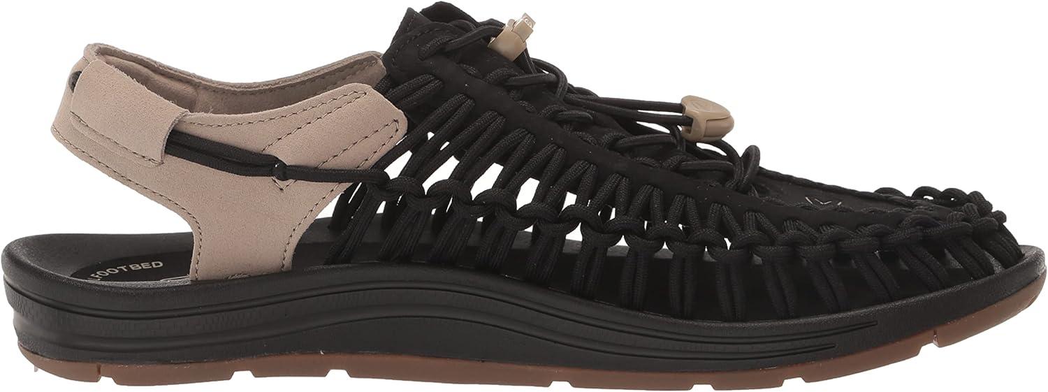 image:imageKEEN mens Uneek Classic Two CordSandalsBlackPlaza Taupe