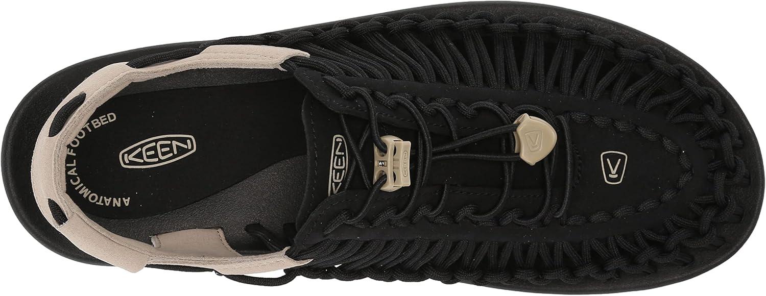 image:imageKEEN mens Uneek Classic Two CordSandalsBlackPlaza Taupe