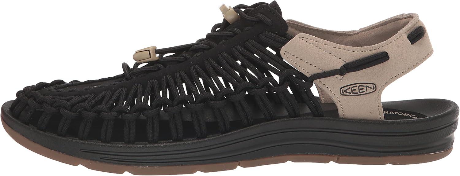 image:imageKEEN mens Uneek Classic Two CordSandalsBlackPlaza Taupe