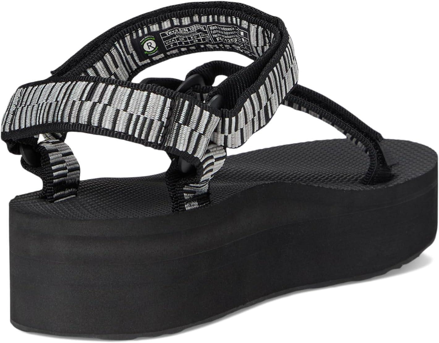 image:imageTeva Womens Flatform Universal SandalDigit BlackWhite