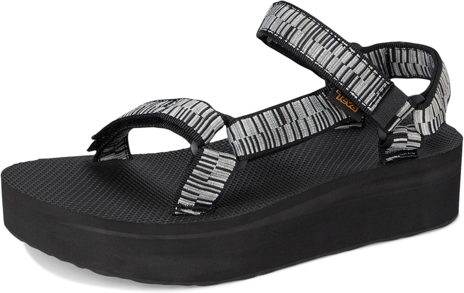image:imageTeva Womens Flatform Universal SandalDigit BlackWhite