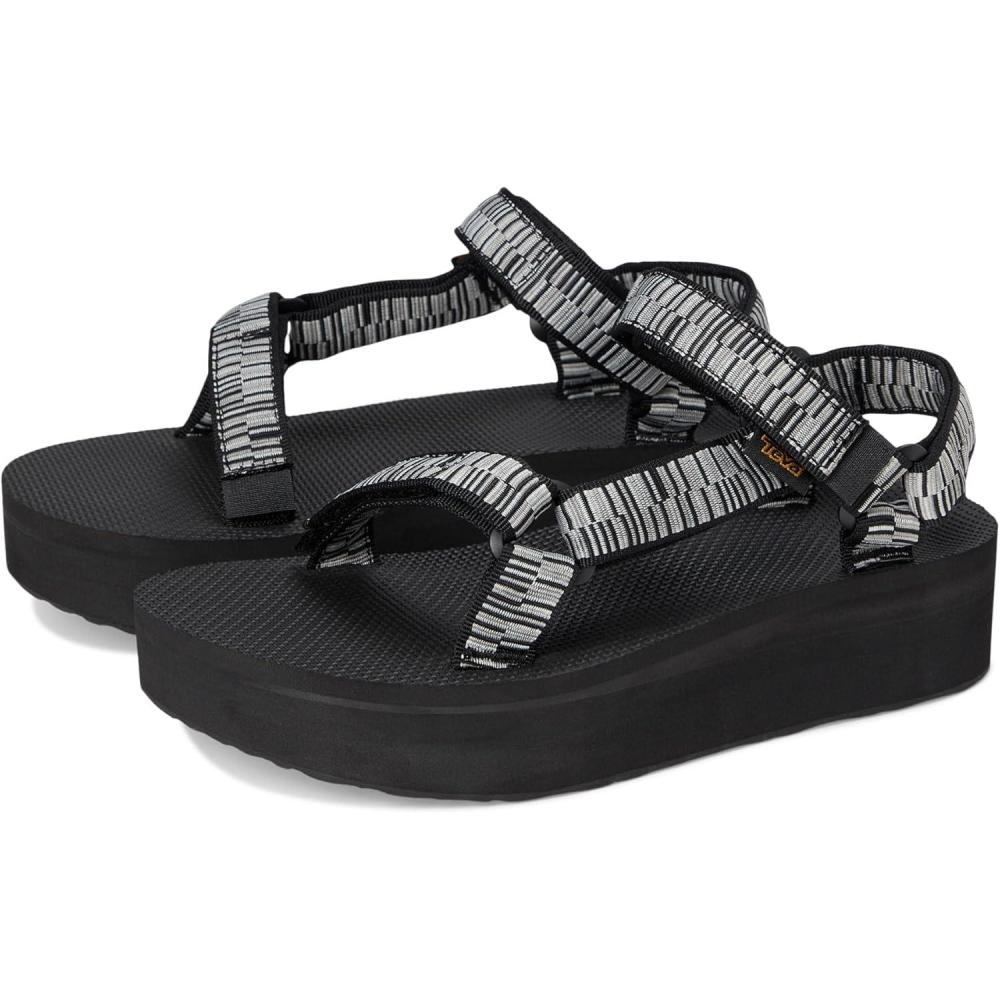 image:imageTeva Womens Flatform Universal SandalDigit BlackWhite