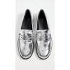 Free People Women’s Blanket Stitch Loafers Contemporary(Pale Pewter Leather)
