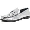 Free People Women’s Blanket Stitch Loafers Contemporary(Pale Pewter Leather)