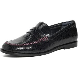 Free People Women’s Blanket Stitch Loafers Contemporary(Black)