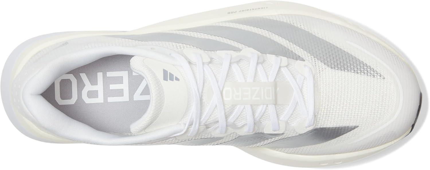 image:imageAdidas Womens Adizero Boston 13 Running Shoes WhiteMatte SilverDash Grey 8 B Medium