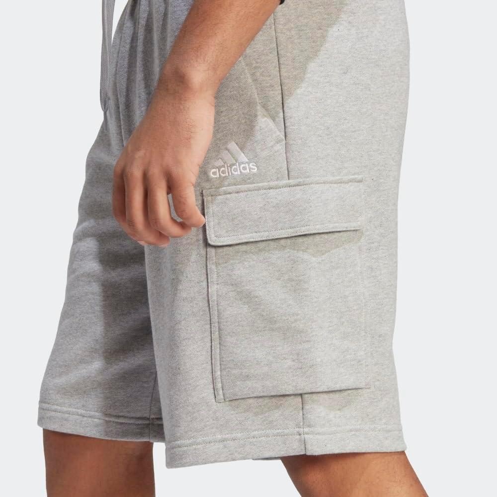 image:imageadidas Big ampamp Tall Essentials French Terry Cargo ShortsMedium Grey Heather