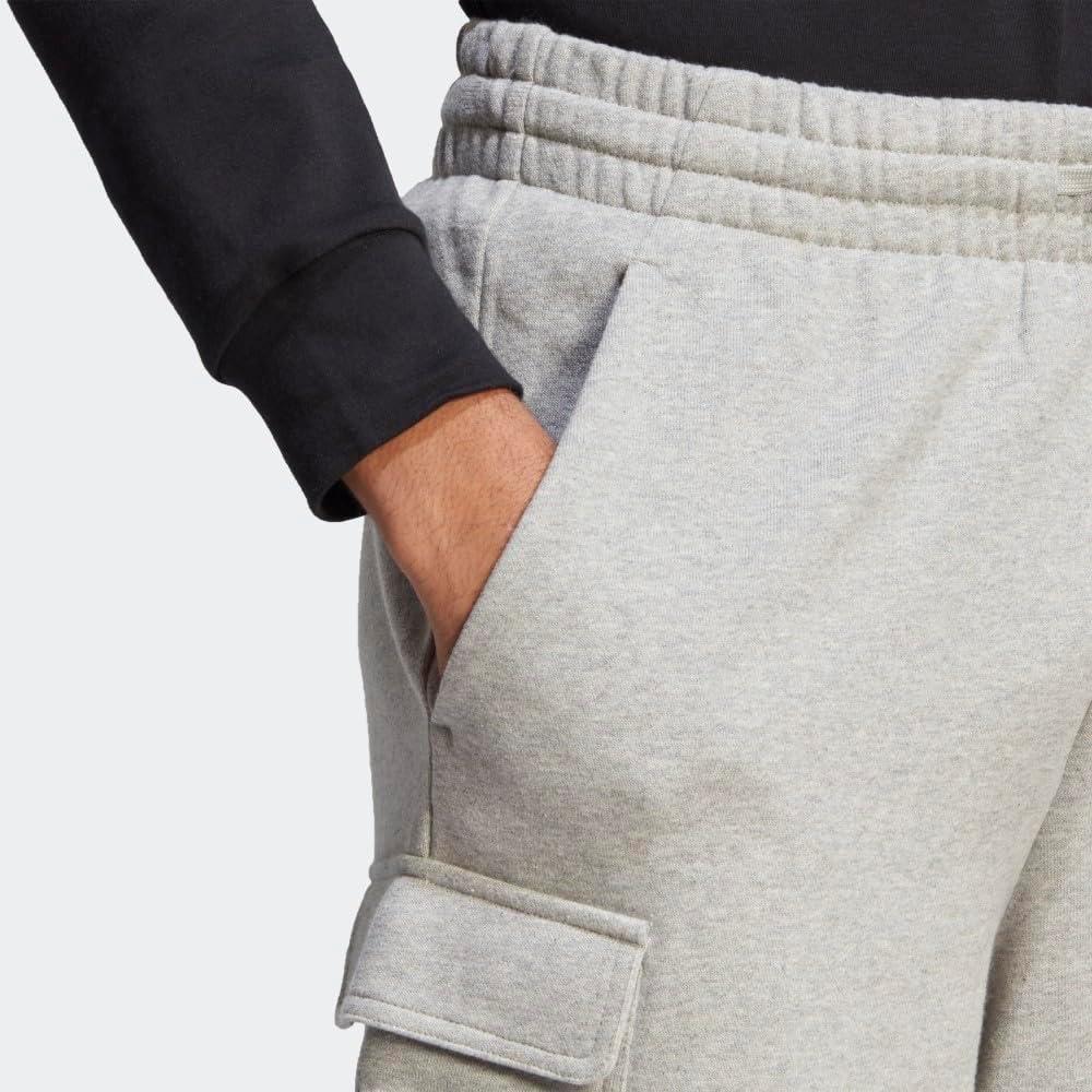 image:imageadidas Big ampamp Tall Essentials French Terry Cargo ShortsMedium Grey Heather
