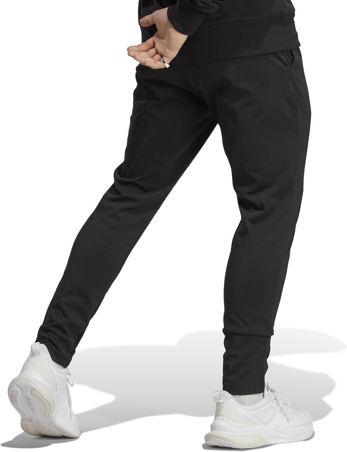 image:imageadidas Mens Essentials Single Jersey Tapered Open Hem PantsBlack