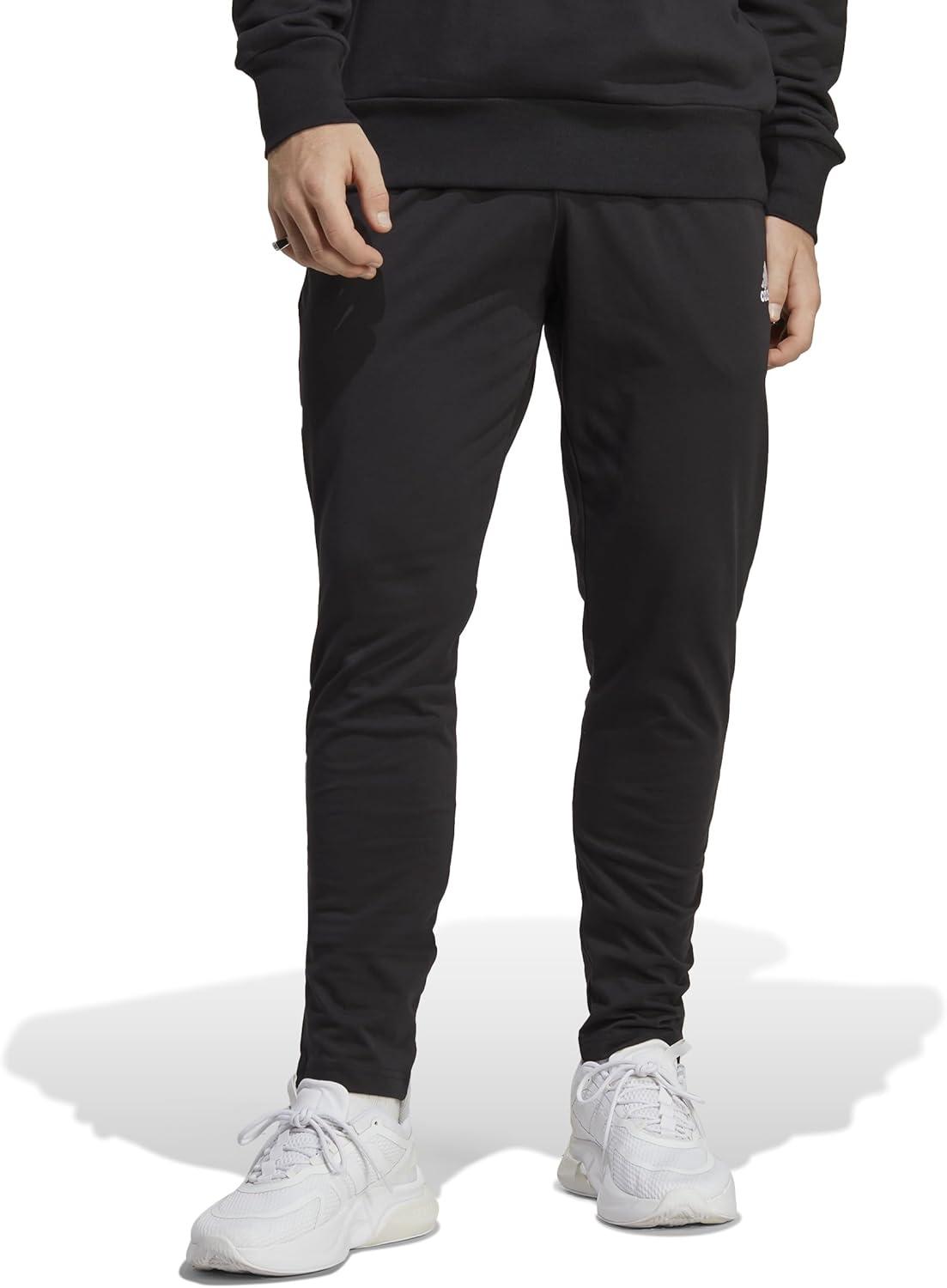 image:imageadidas Mens Essentials Single Jersey Tapered Open Hem PantsBlack