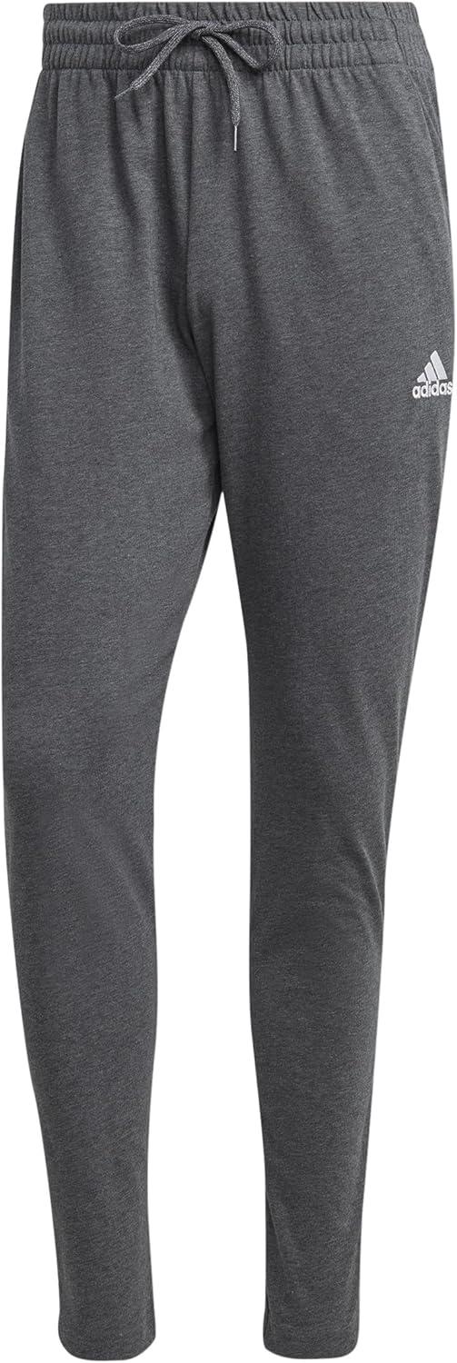 image:imageadidas Mens Essentials Single Jersey Tapered Open Hem PantsDark Grey Heather