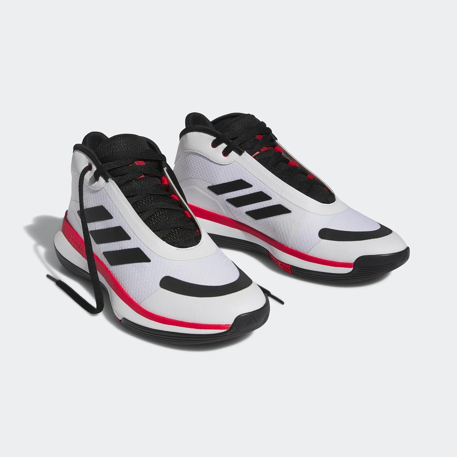 image:imageadidas UnisexAdult Bounce LegendsWhiteCore BlackBright Red