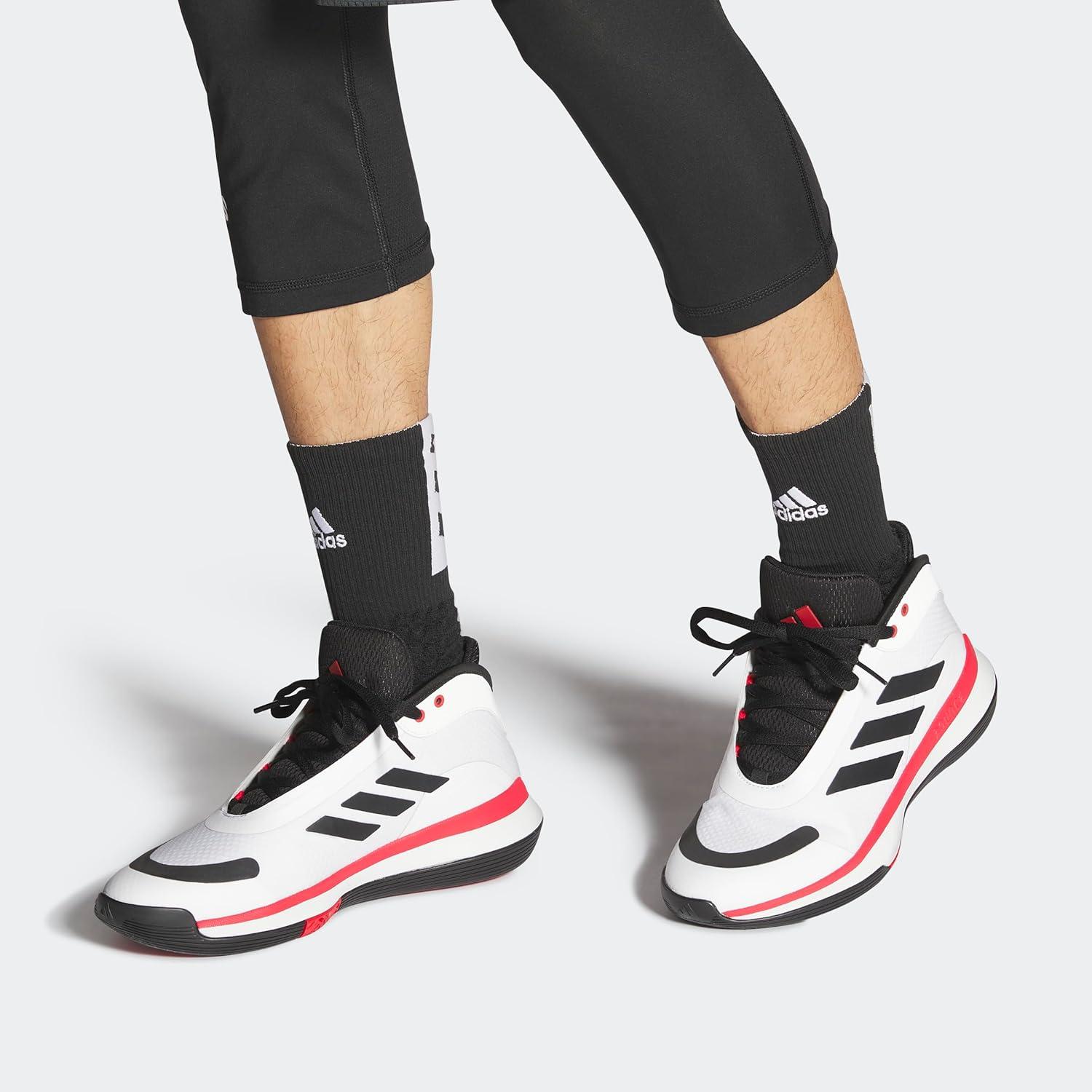 image:imageadidas UnisexAdult Bounce LegendsWhiteCore BlackBright Red