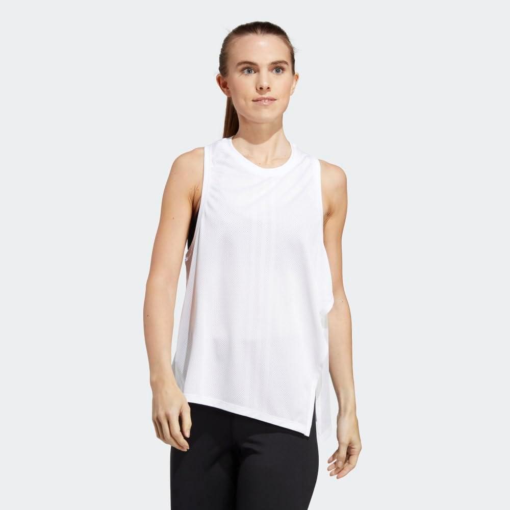 image:imageadidas Womens High Intensity Aeroready Quickburn Training TankWhiteBlack