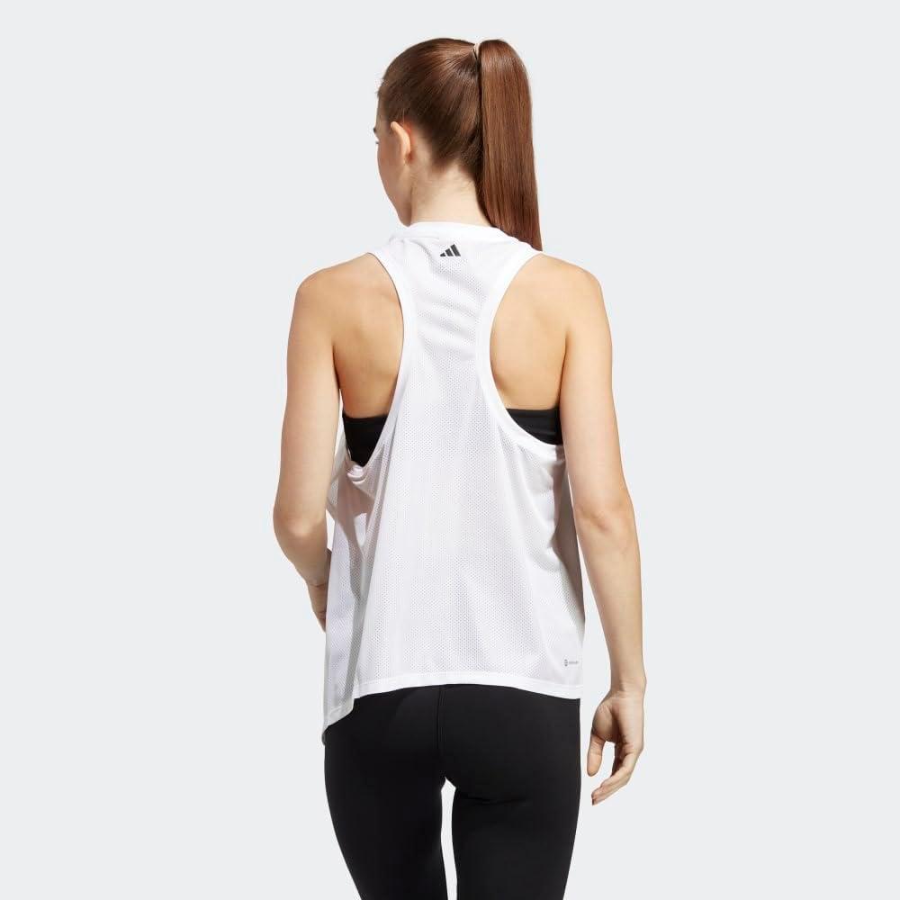 image:imageadidas Womens High Intensity Aeroready Quickburn Training TankWhiteBlack