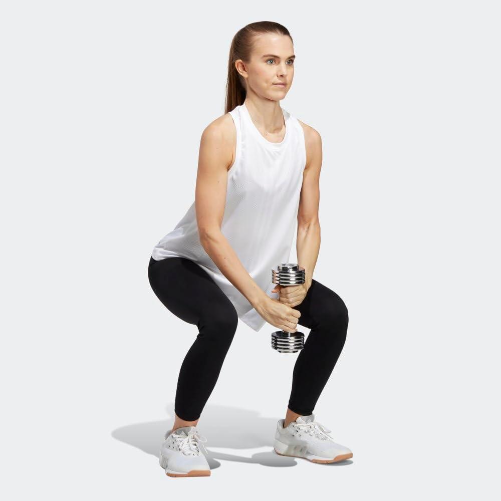 image:imageadidas Womens High Intensity Aeroready Quickburn Training TankWhiteBlack