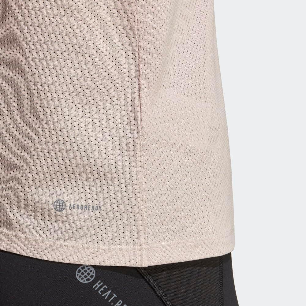 image:imageadidas Womens High Intensity Aeroready Quickburn Training TankWonder TaupeWhite