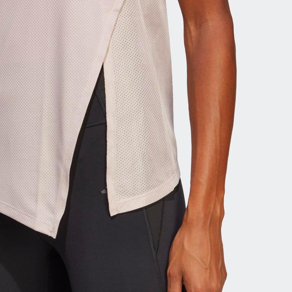 image:imageadidas Womens High Intensity Aeroready Quickburn Training TankWonder TaupeWhite