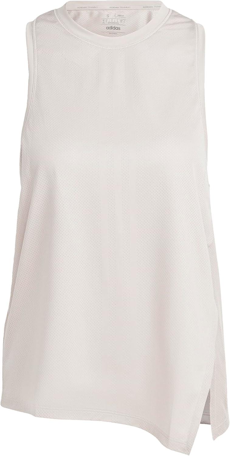 image:imageadidas Womens High Intensity Aeroready Quickburn Training TankWonder TaupeWhite