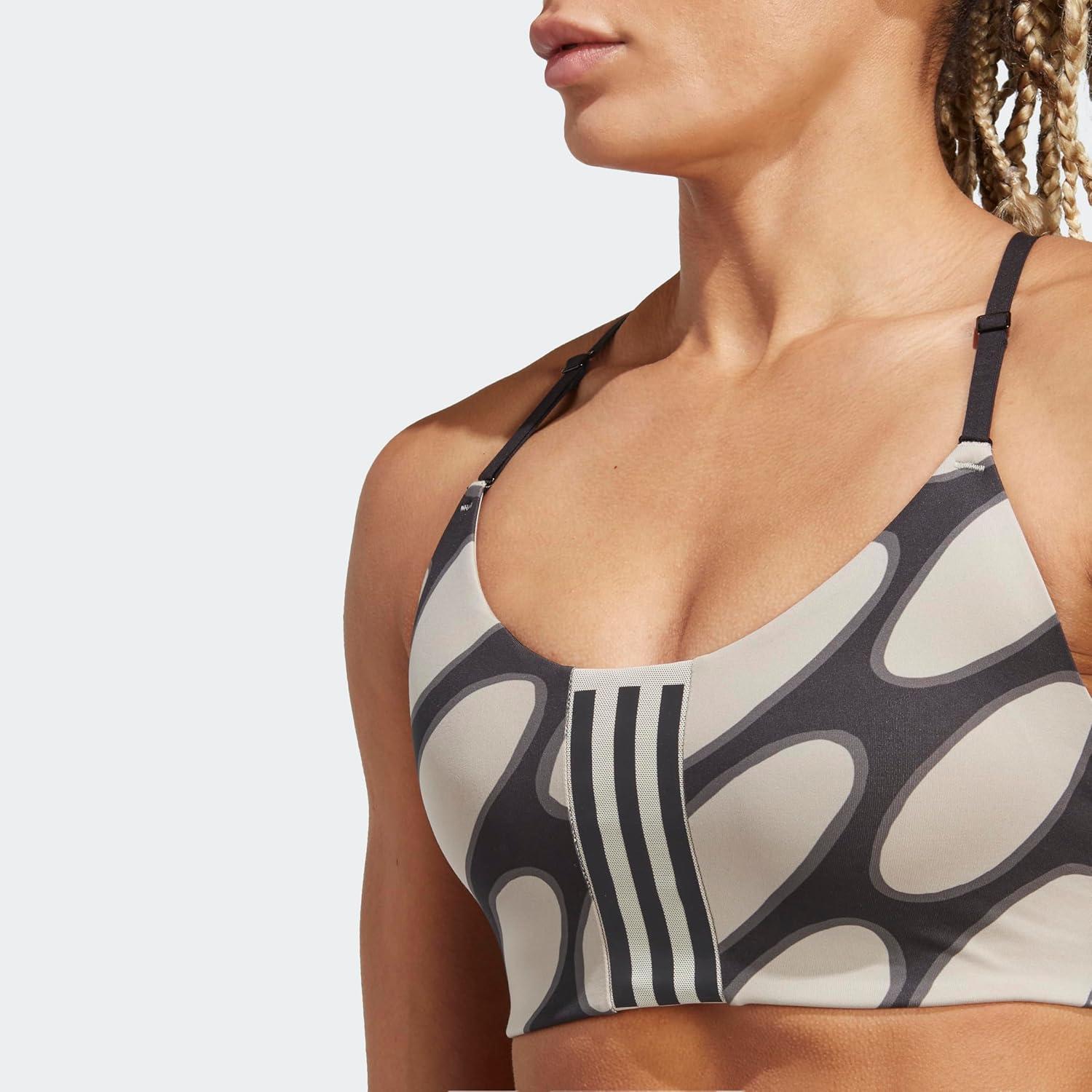 image:imageadidas Womens Marimekko Aeroimpact Training LightSupport BraBlackLight Brown